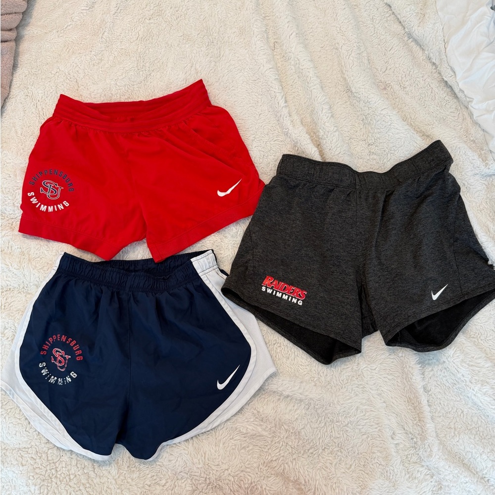 Nike Shippensburg University Swimming Shorts Set - Red, Navy, Gray